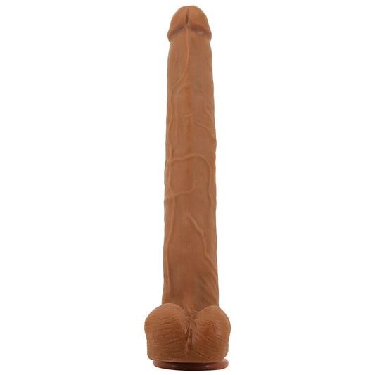 Pretty Love - Viggo Dildo Deslizante com Toque Suave e Realista, 36,5 cm Marrom