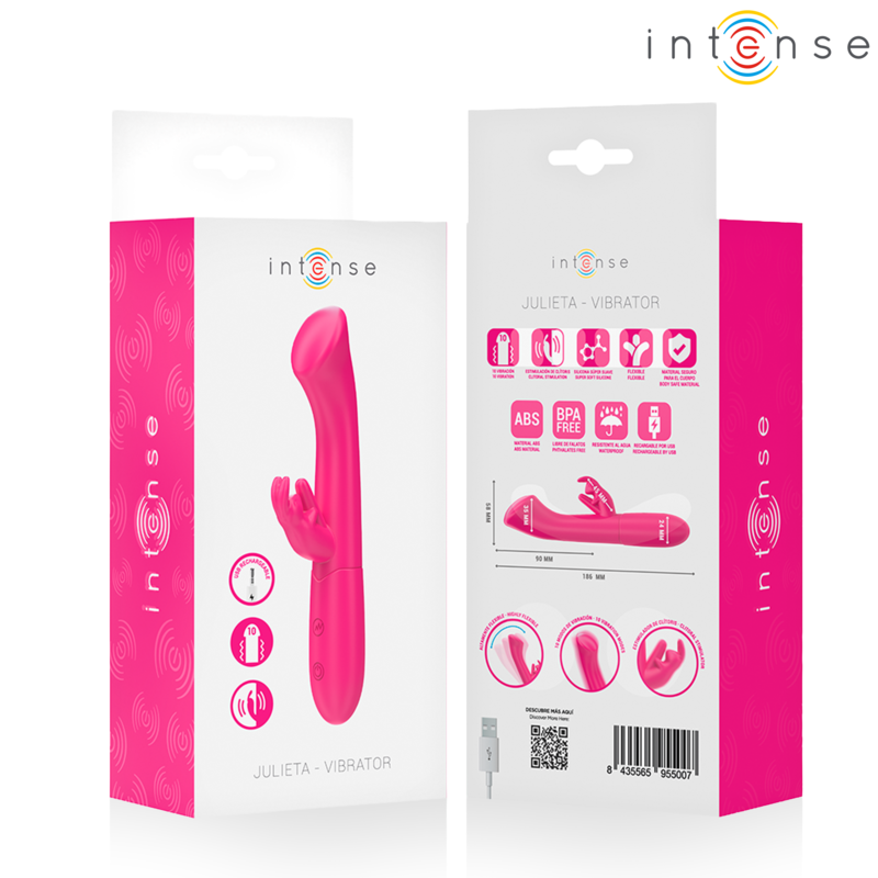 Intense - Julieta Rabbit Vibrador 18,6 cm 10 Vibrações Rosa