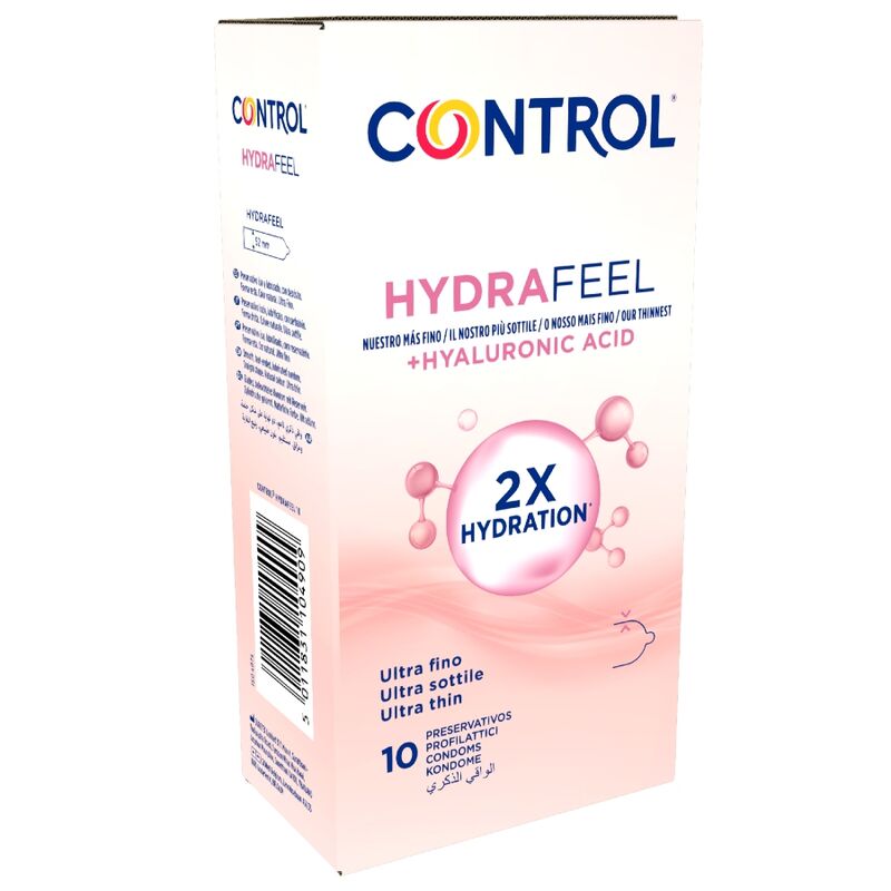 Control - Camisinhas Ultra Finas Hydrafeel com Ácido Hialurônico 10 Unidades