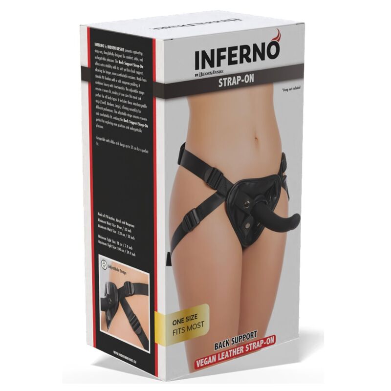 Hidden Desire - Cinto de Suporte Costas Ajustável Inferno Preto