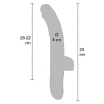 Hidden Desire - Vibrador Realista Inferno com Movimento de Impulso e Oscilação, 28 cm, Controle Remoto, Tom de Pele