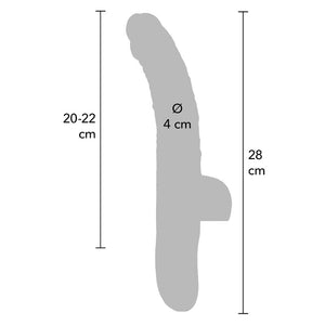 Hidden Desire - Vibrador Realista Inferno com Movimento de Impulso e Oscilação, 28 cm, Controle Remoto, Tom de Pele