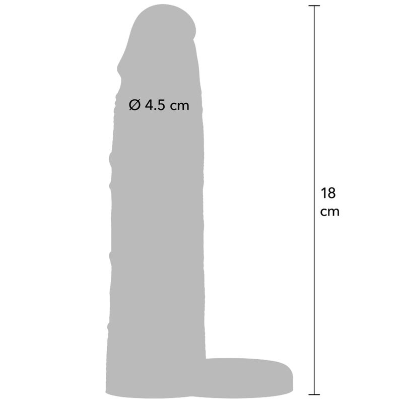 Hidden Desire - Manga Extensora de Silicone Líquido Inferno com Anel 18 cm Ø 4,5 cm - Tom de Pele