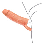 Hidden Desire - Manga Extensora de Silicone Líquido Inferno com Anel 18 cm Ø 4,5 cm - Tom de Pele