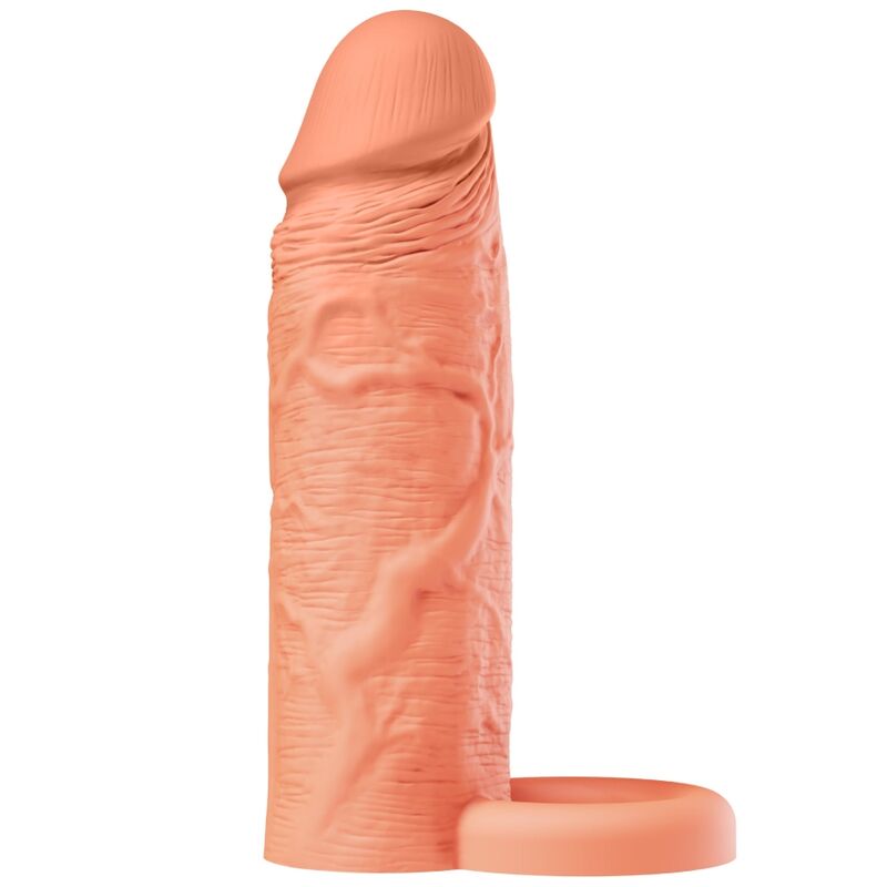 Hidden Desire - Manga Extensora de Silicone Líquido Inferno com Anel 18 cm Ø 4,5 cm - Tom de Pele
