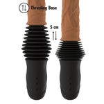Hidden Desire - Vibrador de Dupla Empunhação Realista Inferno com Controle Remoto 40,5 cm Tom de Pele Claro