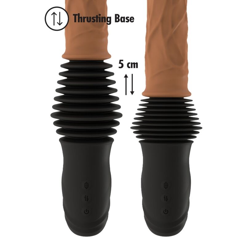 Hidden Desire - Vibrador de Dupla Empunhação Realista Inferno com Controle Remoto 40,5 cm Tom de Pele Claro
