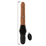 Hidden Desire - Vibrador de Dupla Empunhação Realista Inferno com Controle Remoto 40,5 cm Tom de Pele Claro