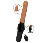 Hidden Desire - Vibrador de Dupla Empunhação Realista Inferno com Controle Remoto 40,5 cm Tom de Pele Claro