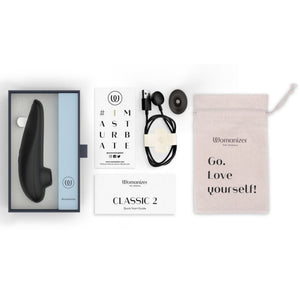 Womanizer - Classic 2 Estimulador Clitoriano por Sucção, 10 Níveis de Intensidade, Preto