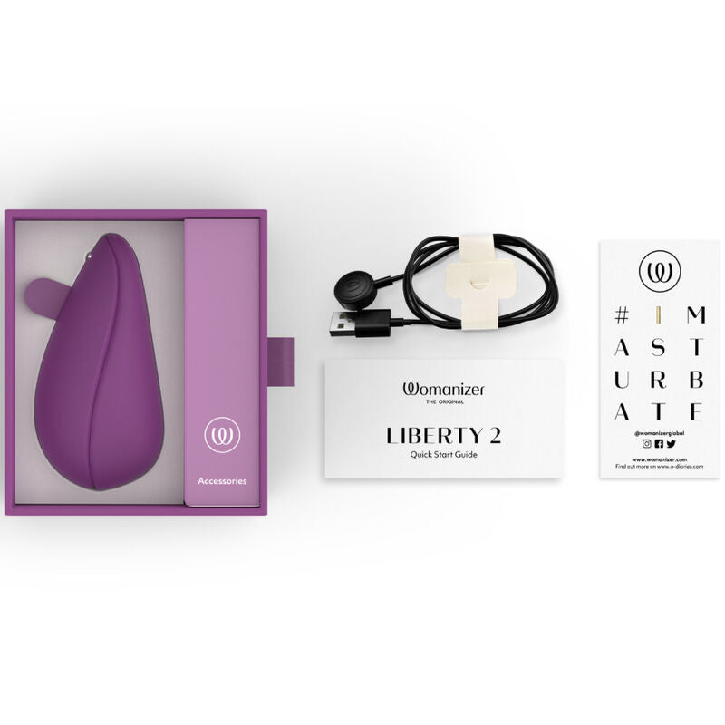 Womanizer - Liberty 2 - Estimulador Clitoriano por Sucção, 8 Níveis de Intensidade, Roxo