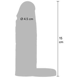 Hidden Desire - Manga Extensora de Silicone Líquido Inferno com Anel – 15 cm – Ø 4,5 cm – Tom de Pele