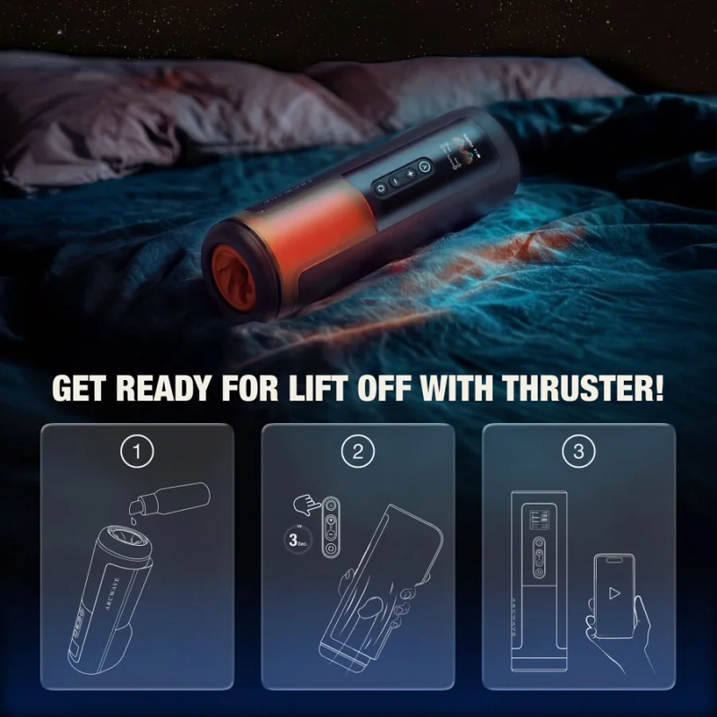 Arcwave - Thruster Stroker Masculino Automático com Movimento de Impulso, Rotação e Controlo