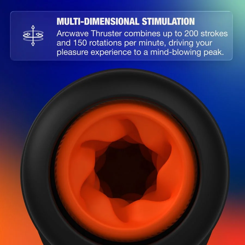 Arcwave - Thruster Stroker Masculino Automático com Movimento de Impulso, Rotação e Controlo