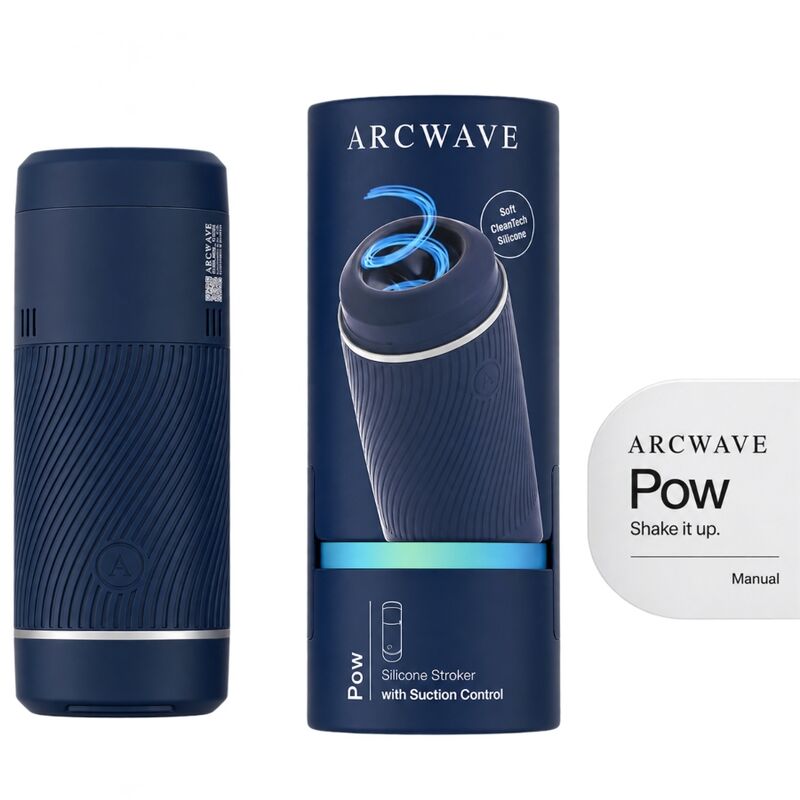 Arcwave - Pow Stroker Manual com Controlo de Sucção Azul