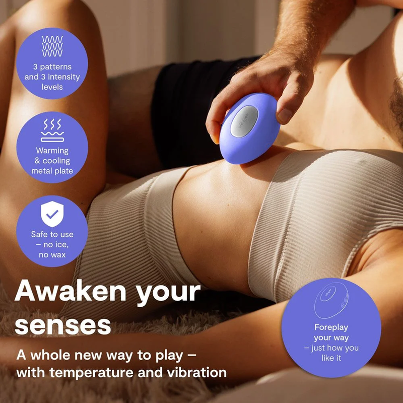 We-Vibe - Vibrador com Aquecimento e Resfriamento Temp, Azul Lavanda