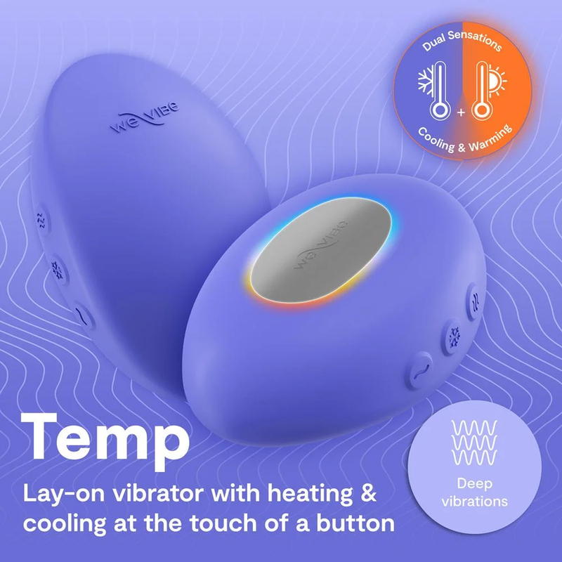 We-Vibe - Vibrador com Aquecimento e Resfriamento Temp, Azul Lavanda