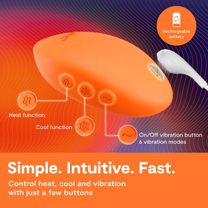 We-Vibe - Vibrador com Aquecimento e Resfriamento Temp Tangerina