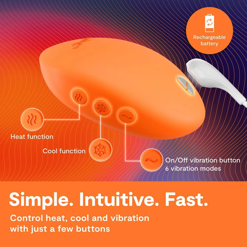 We-Vibe - Vibrador com Aquecimento e Resfriamento Temp Tangerina