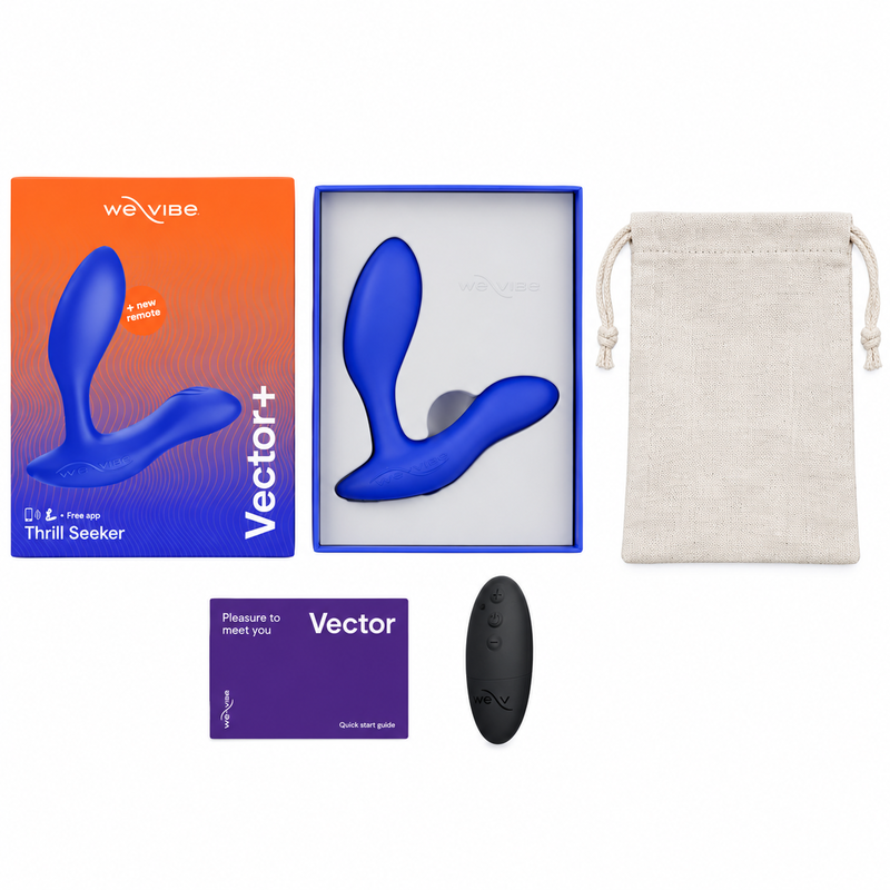 We-Vibe - Vector+ Massageador de Próstata com Dupla Estimulação Azul Royal
