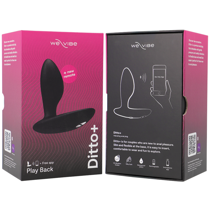 We-Vibe - Ditto+ Vibrador Anal Plug Preto