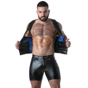 Locker Gear - Punch Hole Leatherette Colete Azul M