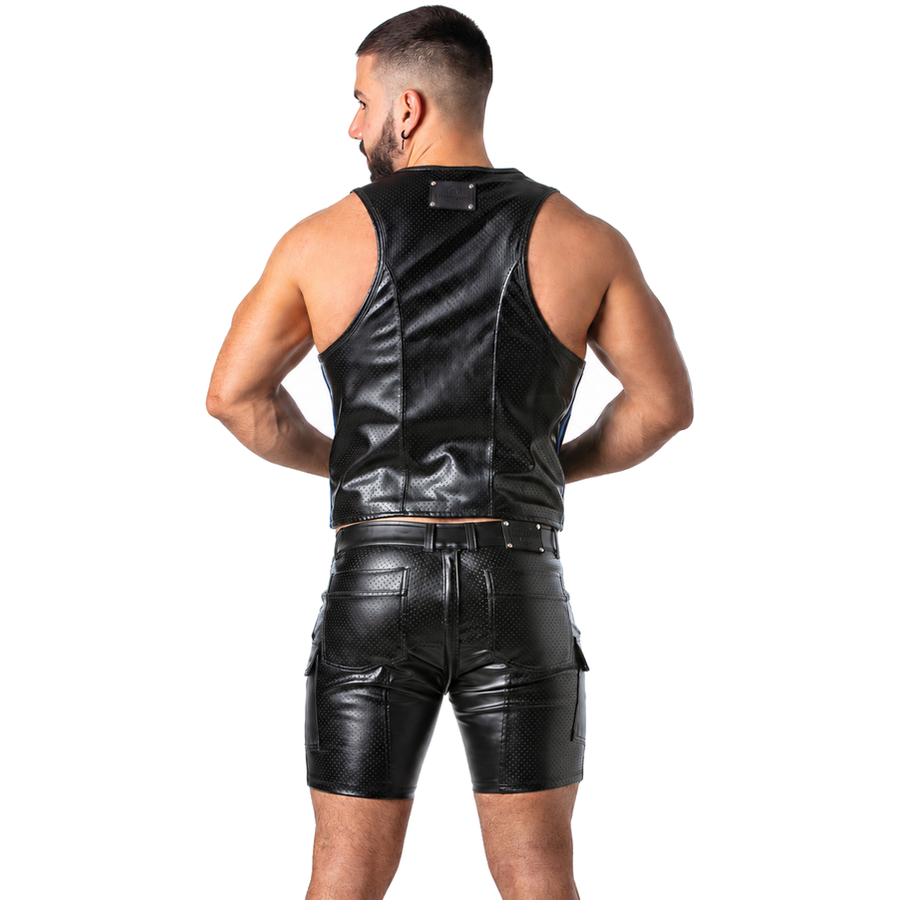 Locker Gear - Punch Hole Leatherette Colete Azul M