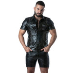 Locker Gear - Punch Hole Leatherette Camisa Caqui S