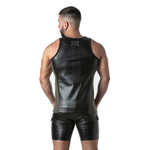 Locker Gear - Punch Hole Leatherette Camisola de Alças Caqui XL