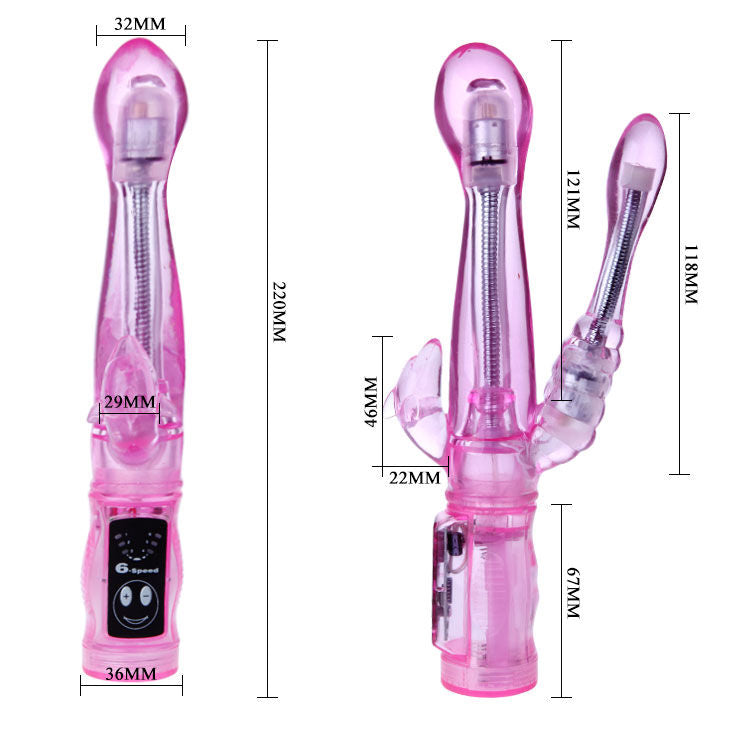 Baile - Vibrador Flexível com Estimulador Anal