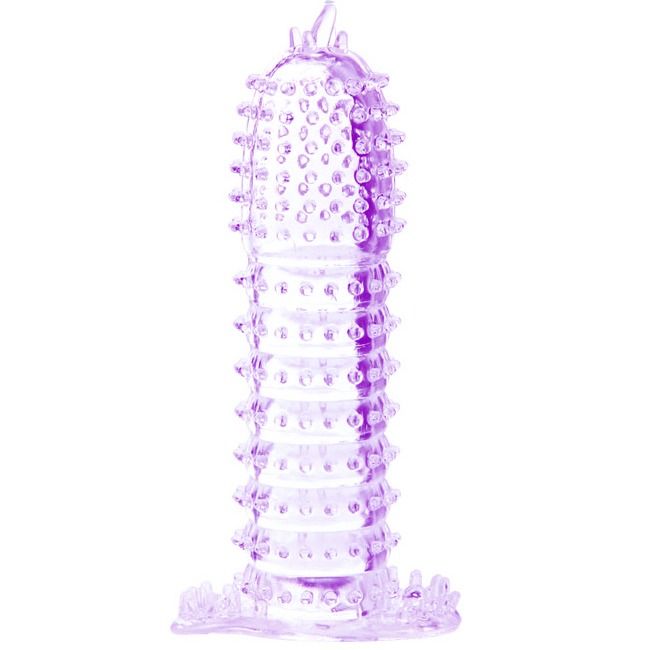 Baile - Bainha para Pénis com Pontos Estimulantes Roxo 14 cm