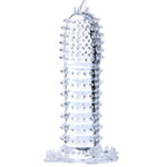 Baile Funda Para Pene Con Puntos Estimulantes Transparente 14 cm