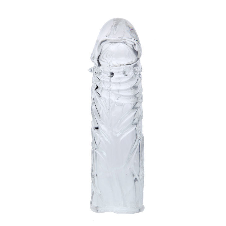 Vaina de silicona transparente para pene, 13 cm