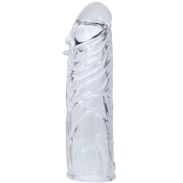 Vaina de silicona transparente para pene, 13 cm