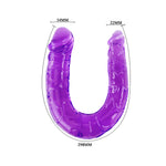 Baile Dildo Duplo Em Geléia Flexível Lils