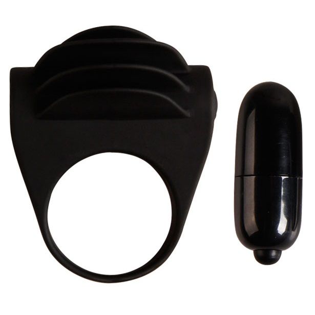 Pretty Love - Anillo Vibrador Negro Chester Negro