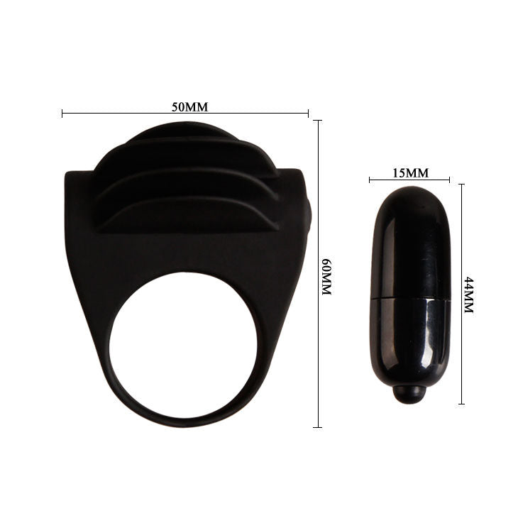 Pretty Love - Anillo Vibrador Negro Chester Negro