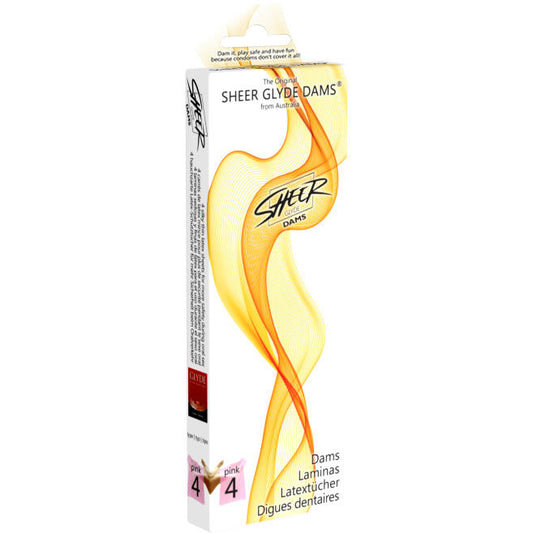 Sheer Glyde - Dams Laminas Látex Sexo Oral Morango