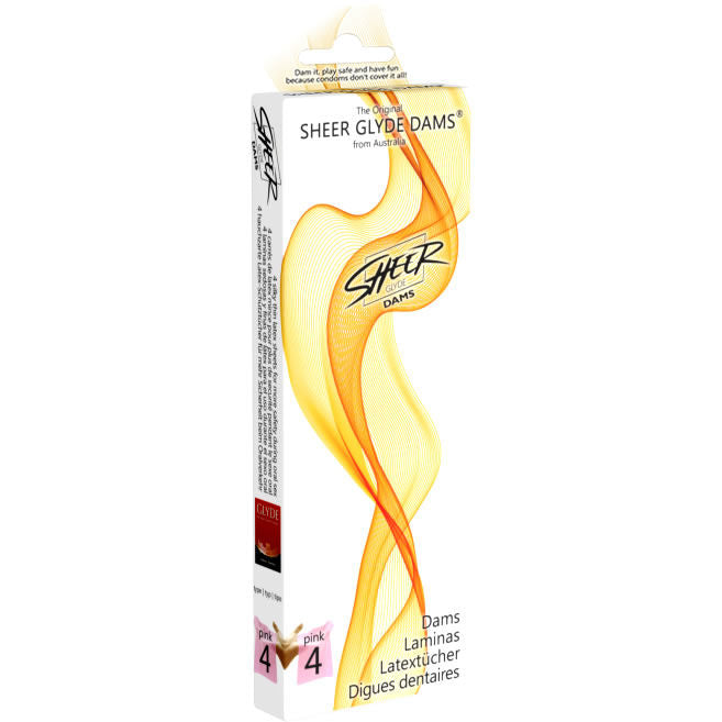 Sheer Glyde - Dams Laminas Látex Sexo Oral Morango