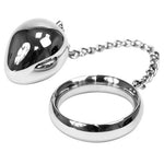 Anillo de gallo de metal duro de 50mm + cadena con bola de metal