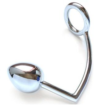 Anillo Anal Metálico Duro con Gancho 40mm