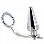 Anillo anal de acero duro con tapón anal 80 x 55 mm