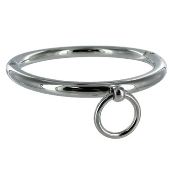 Metal Hard Colar Bdsm Com Anel 10cm
