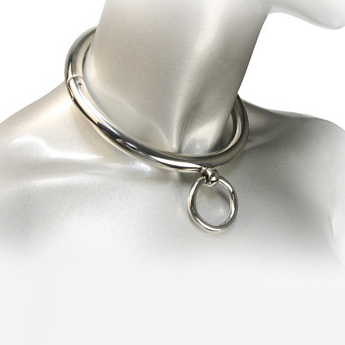 Metal Hard Colar Bdsm Com Anel 10cm