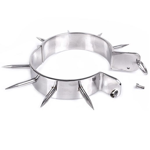 Metal Hard Colar de Escravo Bdsm Com Pontos
