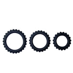 Baile Conjunto Titan 3Pcs Anel Para Galo Preto 2.8 + 2.4 + 1.9 cm