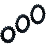 Baile Conjunto Titan 3Pcs Anel Para Galo Preto 2.8 + 2.4 + 1.9 cm