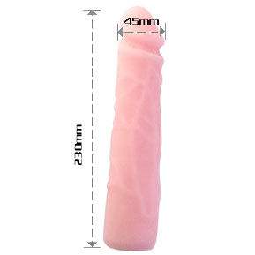 Baile Dildo de Silicone Realístico Com Toque de Pele 23 cm