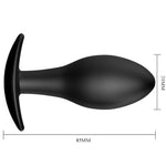 PRETTY LOVE - PLUG ANAL NCORA DE SILICONE 8.5 CM PRETO