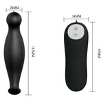 Pretty Love -Plug Anal de Silicone 12 Modos de Vibrao Preto